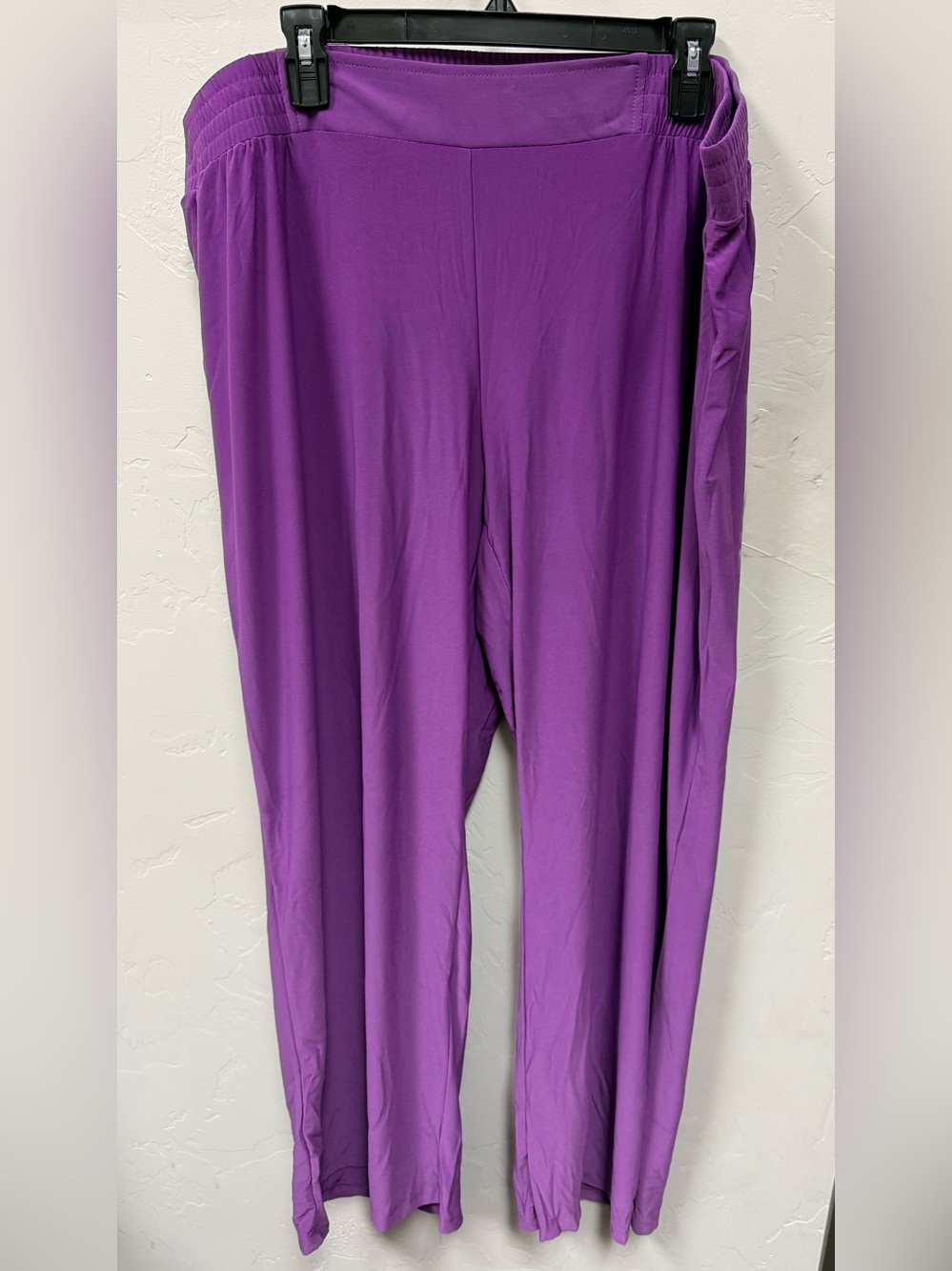 IMAN Violet Stretch Wide-Leg Pants